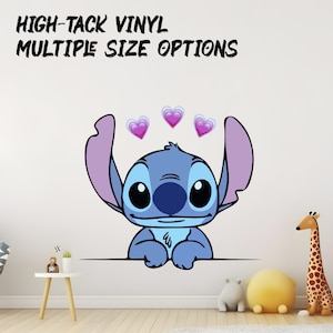 Lilo & Stitch Vinyl Wall Graphic, Bedroom Decor, Nursery Wallpaper Sticker Vinyl