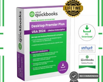 QuickBooks Professional Plus 2024: Vereinfachte Buchhaltung & Verstärkungskontrolle (US)