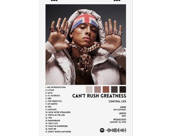 洋楽 Central Cee CANT RUSH GREATNESS LP RARE - CENTRAL CEE SIGNED CAN'T RUSH GREATNESS VINYL RECORD