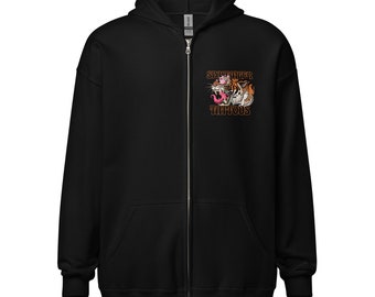 Unisex heavy blend zip hoodie- Tiger Eyes