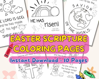 Easter Bible Coloring Pages for Kids: He Is Risen (PDF)