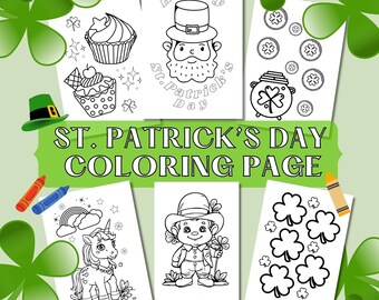 St. Patrick's Day Kleurplaten: kabouters, klavers (pdf)