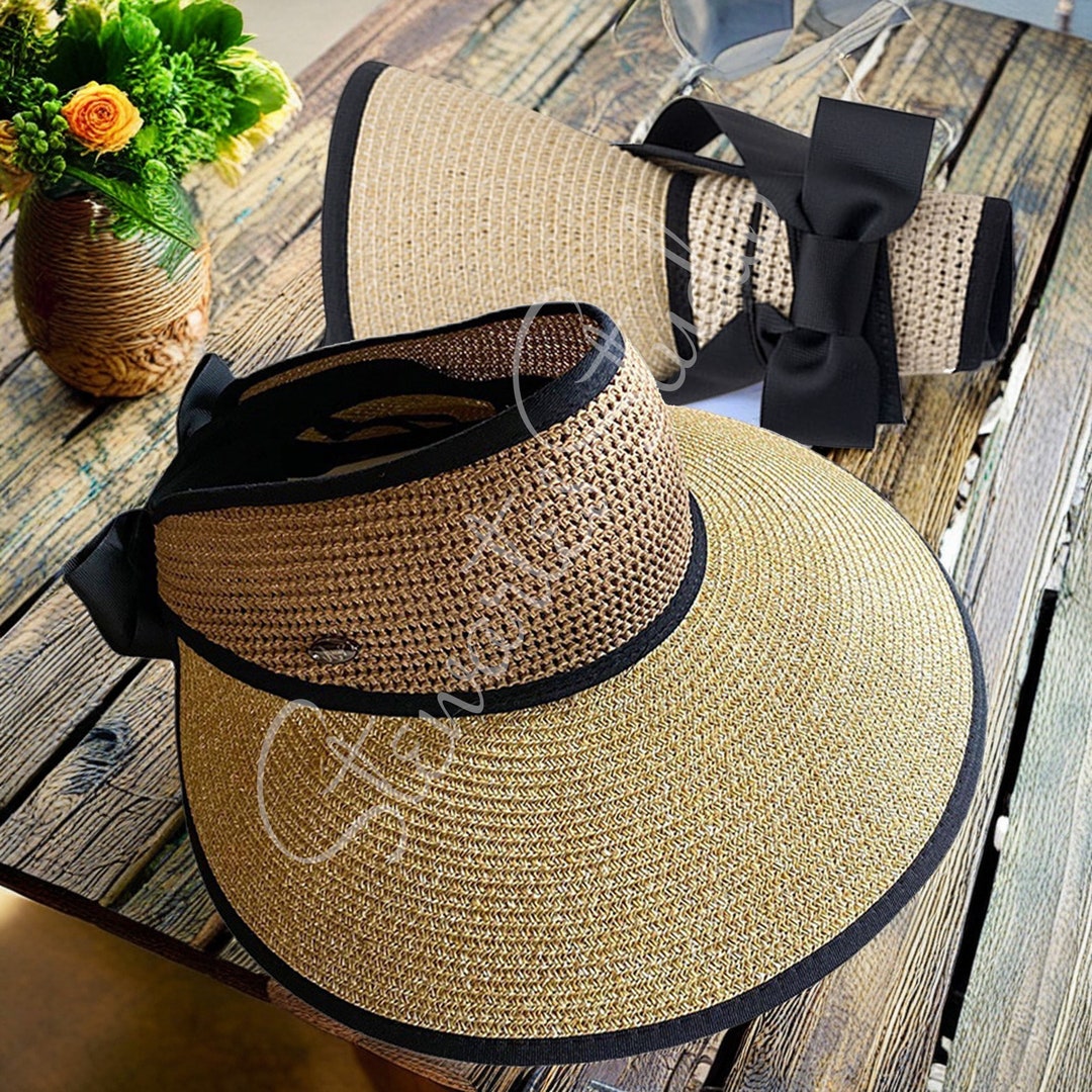 Chapeau De Paille Panama - Bord 7 Cm, Hauteur 12 Cm - Taille M (56-58 Cm) - 22 Couleurs Disponibles - Pour Plage, Vacances, Soleil - 3