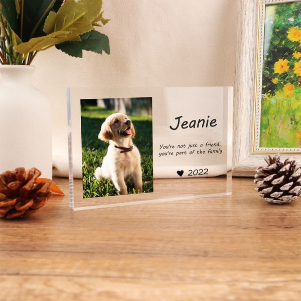 Haustier Gedenktafel, Acryl Fotoblock, Beileid Geschenk, Acryl Fotoblock, in liebevoller Erinnerung | Hund Erinnerungsgeschenk