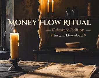 Money Flow Ritual Printable | Abundance Spell | Prosperity Manifestation | Grimoire Page | Instant Download | Witchcraft Ritual