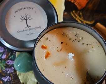 Prosper Wick Abundance Ritual Candle | Prosperity Candle | Manifestation Candle | Money Spell Candle