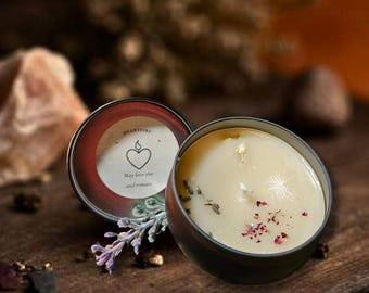Heartfire Candle | Rose Vanilla Scent, Self Love Ritual Candle