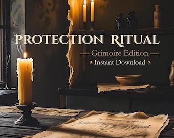 Protection Ritual Grimoire Page | Energy Shielding Spell (Digital Download)