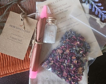 Love Spell Kit • Attraction Ritual • Rose and Lavender Spell Bag • Self Love & Romance Ritual • Witchcraft Gift • Copper Veil