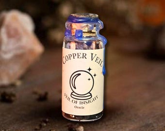 Veil of Insight Oracle Spell Jar | Intuition, Psychic Clarity, Altar Tool