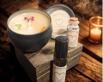 Enchanted Ritual Kit | Love Attraction, Energy Magnet Spell Jar, Candle, Oil Set