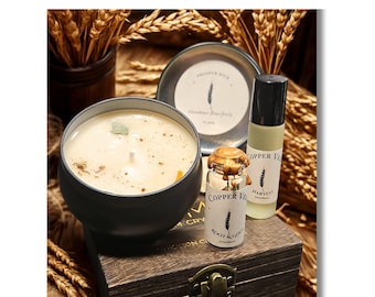 Abundance Ritual Kit | Prosperity Candle, Oil, Spell Jar | Wealth Manifestation Set