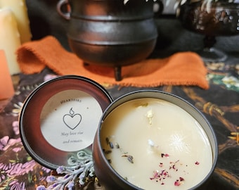 Heartfire Self Love Candle | Self Love Ritual Candle | Healing Candle | Rose Candle | Emotional Healing Gift | Spiritual Candle