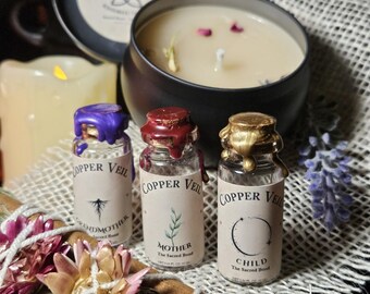 Sacred Bond Generational Kit | Mother Child Grandmother Spell Jars | Family Healing Candle Ritual
