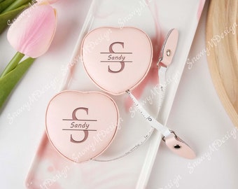 Custom Leather Measuring Tape, Measuring Tape with Leather Cover, Portable Measuring Tape for Sewing, Knitting, Personalized Gift for Her