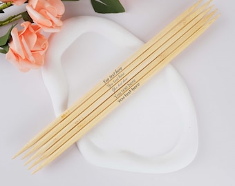 Personalized Double Pointed Bamboo Knitting Needles for Knitting Yarn Craft and Crochet Hooks for Sock/Hat/Sleeve Knitting, Knitting Needles