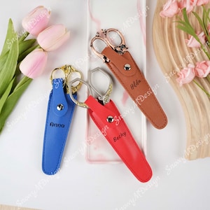 Étuis à ciseaux à broder personnalisés, Accessoires de protection de ciseaux, Petits étuis à ciseaux en cuir, Étuis à ciseaux en cuir, Étuis à ciseaux