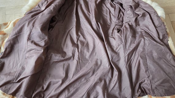 Vintage Shearling Coat Real Sheepskin Jacket Spot… - image 19