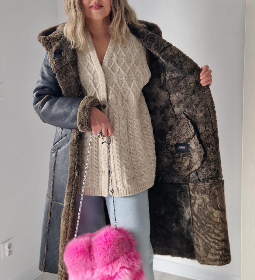 Long Sleeves Sheep wool inner Jacket