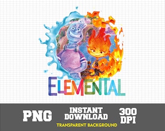 Elemental Png, Cricut Sticker Tshirt Sublimation Tumbler Wrap Wall paper clipart Transparent Image Printable digital file instant download