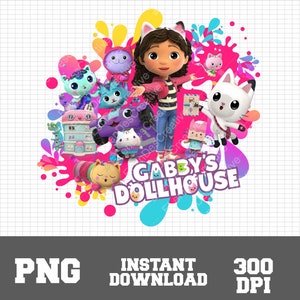 Gabbys Dollhouse PNG, Gabbys Birthday Invitation, Gabbys Svg Bundle, Gabbys House Png, Gabbys Transparent, Gabbys Clipart, Gabbys 3D Digital