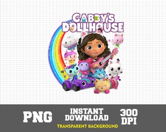 Gabbys Dollhouse PNG, Gabbys Birthday Invitation, Gabbys Svg Bundle, Gabbys House Png, Gabbys Transparent, Gabbys Clipart, Gabbys 3D Digital