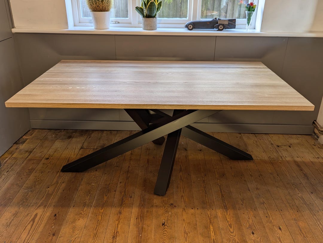 Small Spider Table Reclaimed Oak Spider Table - Etsy UK