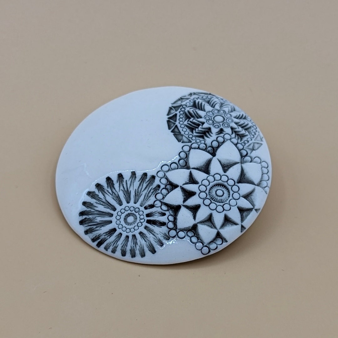 Broche Murano Style Multifiori Vintage - 4.3 Cm - Verre De Venise - Occasion Très Bon état
