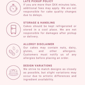 Cake Order Policy Template Canva IG Story & Post Pastry Small Business ...