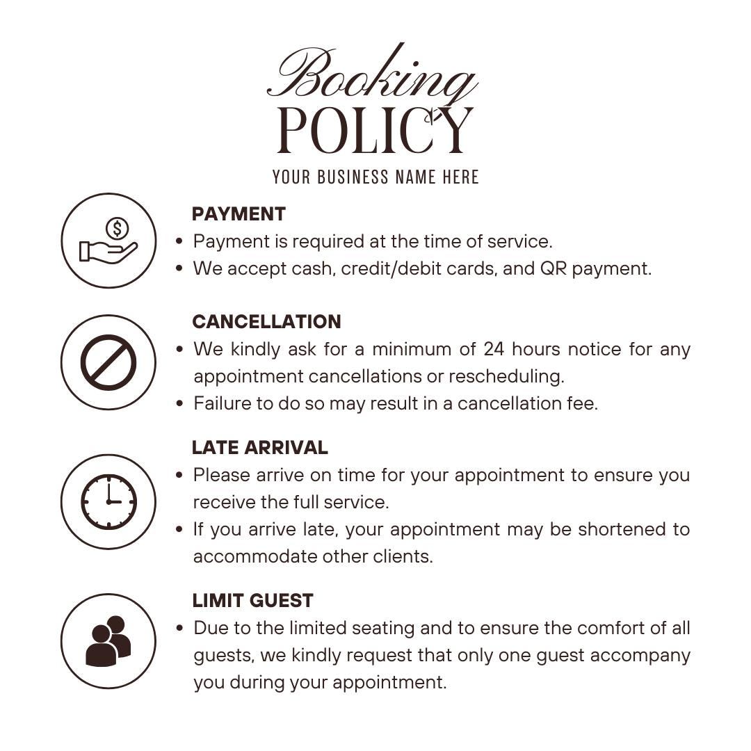 Image 2 for Booking Cancellation Policy Template