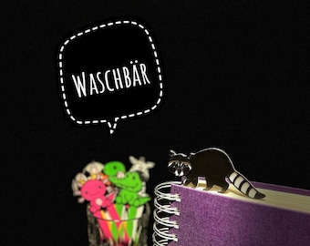 Waschbär - Tier-Lesezeichen / Animal-Bookmark