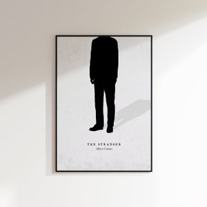 Albert Camus Art Print, The Stranger Book Cover Wall Art, Book Lover, Bibliophile, Bookish, Booktok, Bookstagram, Albert Camus Book Cover