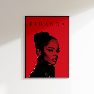 Rihanna Minimal Poster, Rihanna Fan Gift, Rihanna Printable Poster, Rihanna Merch INSTANT DOWNLOAD