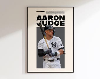 Aaron Judge Poster, Baseball Minimal Poster, Aaron Judge Print, New York Yankees, Aaron Judge Fan Art, Baseball Poster, MBL
