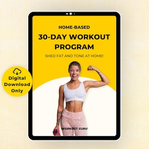 30-day Home-Based Weight Loss Workout Program/Fitness eBook/Exercise Program/Weight Loss Journal/Workout Journal/Lose Belly Fat/Workout Plan