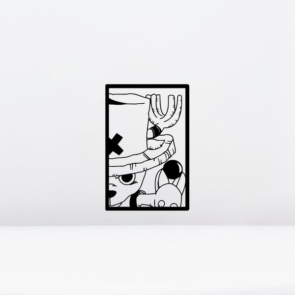 Chopper One Piece déco mural  finition noir.