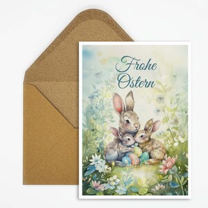 Cartolina di Pasqua, vacanze di Pasqua, biglietto di buona Pasqua, carta regalo, biglietto per bambini, coniglietto di Pasqua, auguri di Pasqua, biglietto di auguri, illustrazione del coniglietto