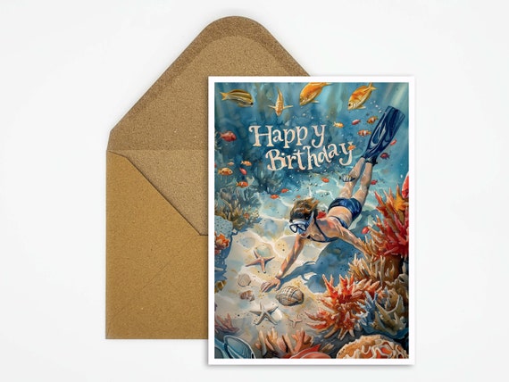 Biglietto Pop-Up 3D Mondo Sottomarino - 15x15 Cm Per Compleanni E Regali