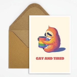 Cartolina LGBTQ, carta orgoglio LGBTQ con slogan come regalo, che celebra la diversità e la tolleranza, carta orgoglio per gay