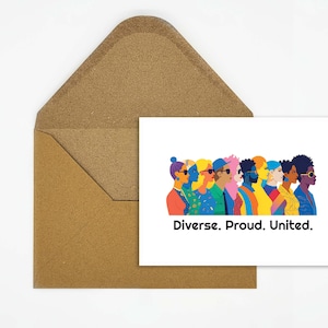 LGBTQ Postkarte, LGBTQ Pride Karte mit Slogan, Pride Karte für die LGBTQ Community, Queer Karte als Geschenk, Diversity Karte