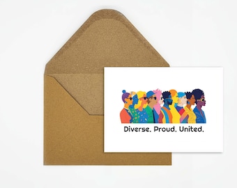 LGBTQ postcard, LGBTQ Pride card with slogan, Pride card for the LGBTQ community, Queer card as a gift, Diversity card