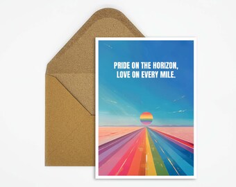 LGBTQ postcard, LGBTQ Pride card with slogan, Pride card for the LGBTQ community, Queer card as a gift, Rainbow street card