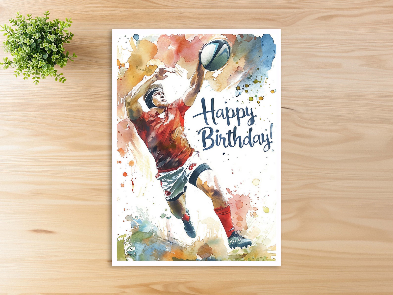 Rugby Birthday Card, Happy Birthday Rugby Birthday Card, Gift Card ...
