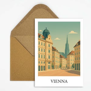 Carte postale de Vienne en Autriche avec une architecture classique, carte de voyage élégante pour les amateurs d'art et comme charmant souvenir d'Europe