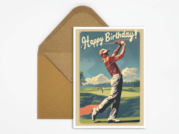 Biglietto Di Compleanno Divertente Per Golfista - 'Perché Non Fanno Solo I Fori Più Grandi?' - Con Busta, Formato 5x7, FSC