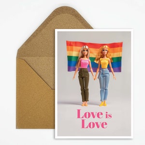 Pocztówka LGBTQ, różnorodność, karta queer, pocztówka lesbijek, biseksualny, prezent dla niej, prezent dla przyjaciela, pocztówka dumy