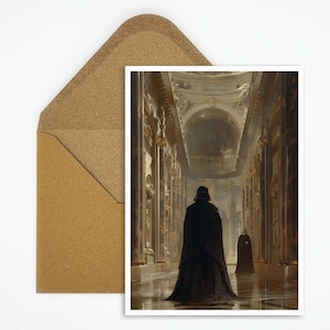 aventura galáctica cartão postal | Ficção científica original cartão postal | Presente perfeito para fãs | Cavaleiro das Trevas Cartão Comemorativo | espaço
