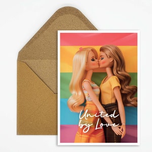 LGBTQ Postkarte, Karte Queer, Lesbische Postkarte, Bisexuell, Geschenk für Sie, Queer Postkarte, Pride Karte, Gay Pride, Lesbian Pride