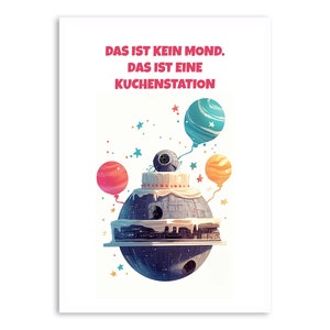 Carte d’anniversaire, carte postale de science-fiction, carte drôle, carte-cadeau, dicton drôle, carte planète, carte de dessin animé, carte spatiale