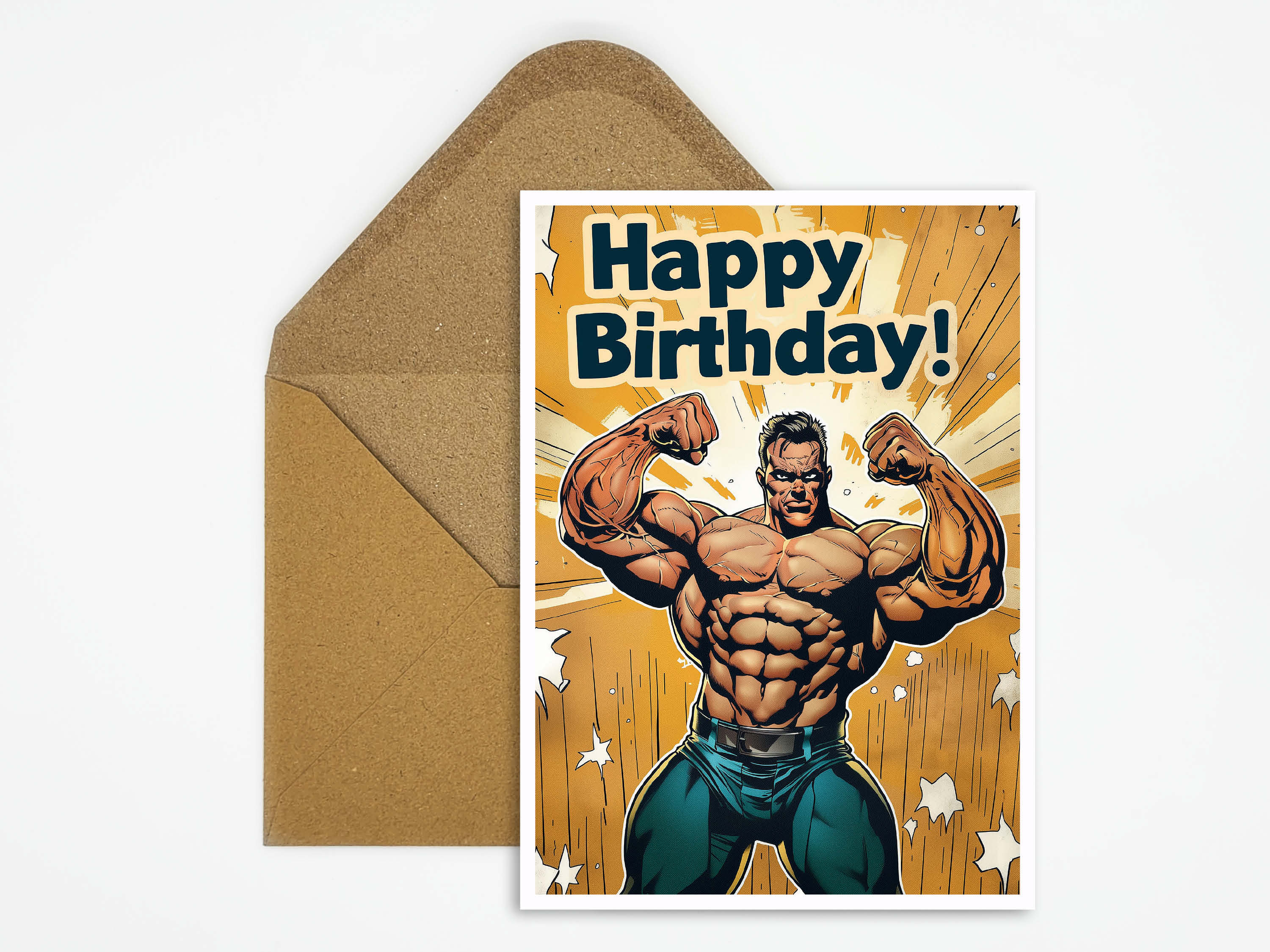 Bodybuilding Birthday Card, Happy Birthday Bodybuilding Birthday Card